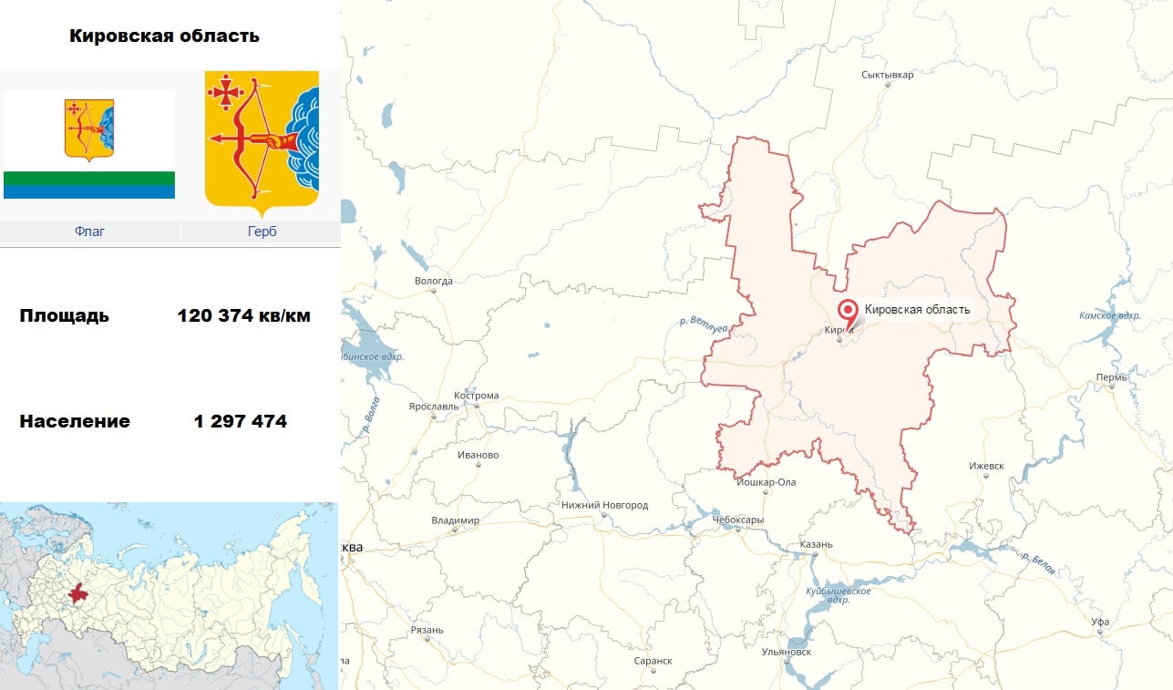 Карта киров обл